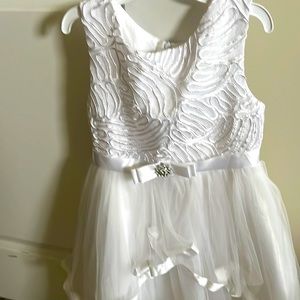 Girls white formal dress